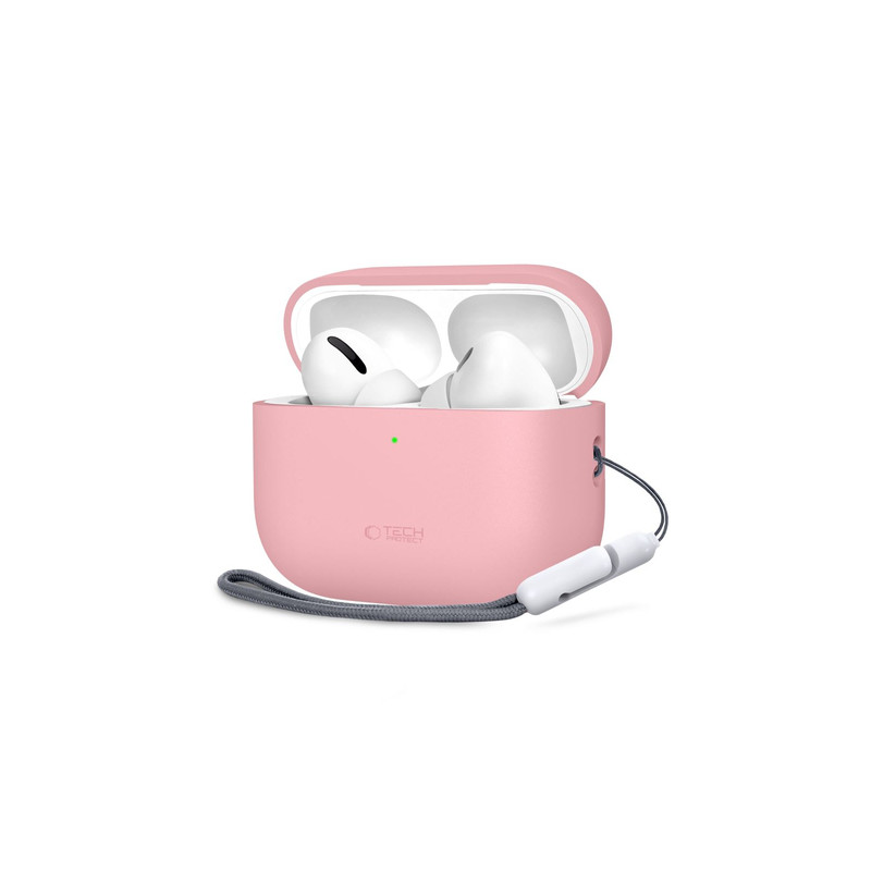 Bezvadu austiņu apvalks Apple Silicone case Rozā