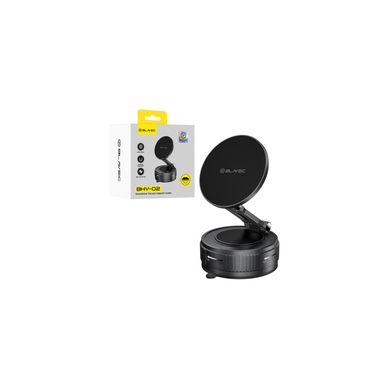 Nutitelefoni hoidik autole Autohoidik BHV-02 magnetiline vaakumkinnitusega esiklaasile (BHV02-PMB) Must