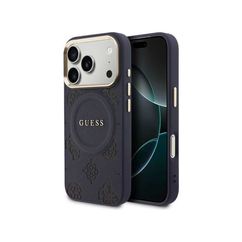 Viedtālruņa aizmugurējais vāciņš Apple iPhone 17 Pro Peony Hot Stamp Mag Zila