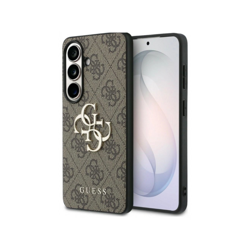 Viedtālruņa aizmugurējais vāciņš Samsung Galaxy S26 Ultra Big Metal Logo Brūna