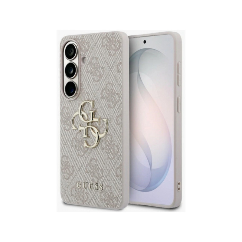 Nutitelefoni tagakaas Samsung Galaxy S26 Suur metallist logo Roosa