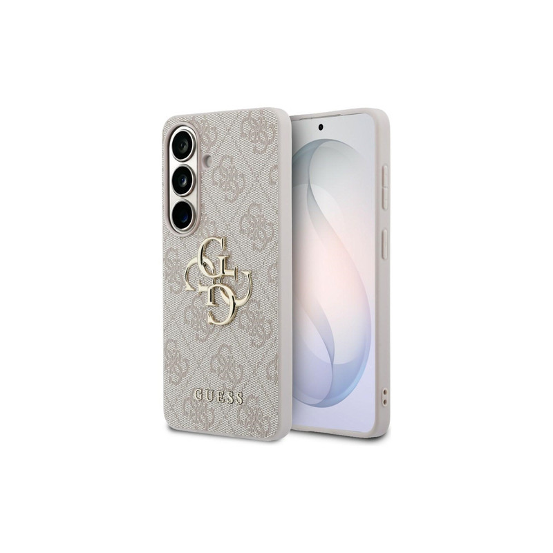 Nutitelefoni tagakaas Samsung Galaxy S26 Plus Suur metallist logo Roosa