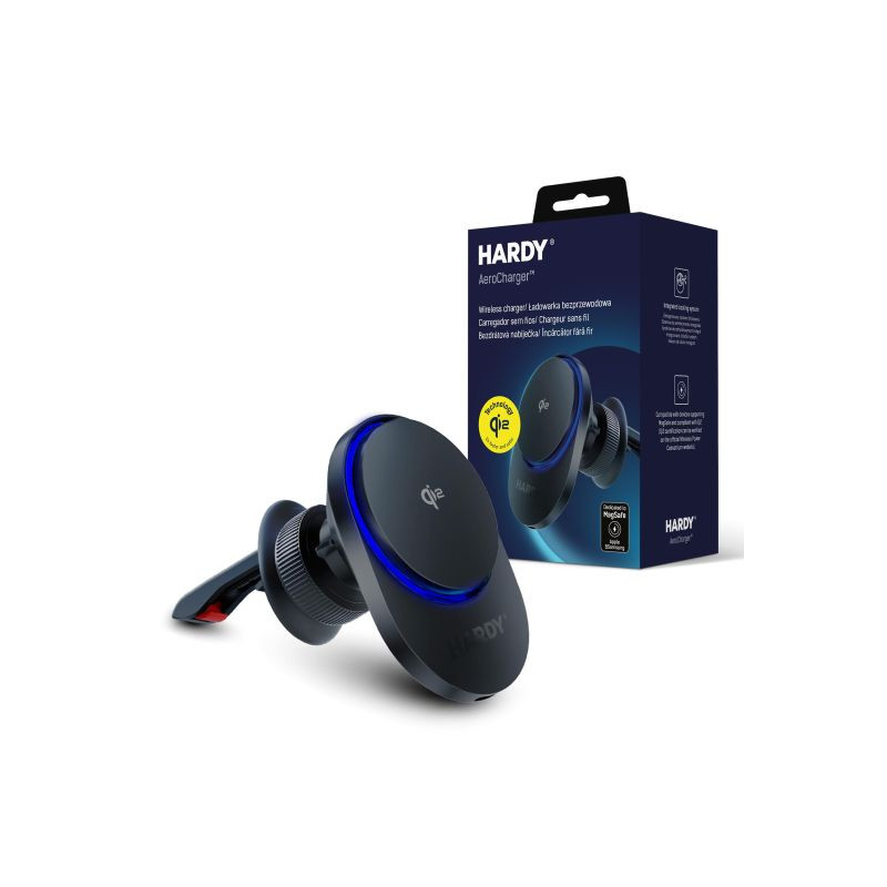 Nutitelefoni hoidik autole Hardy AeroCharger 15W Qi2 Must