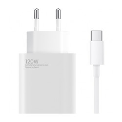 Lādēšanas komplekts 120W Adapter (Type A) + USB-C Cable Balta
