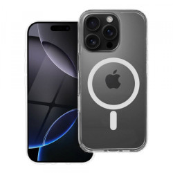 Viedtālruņa aizmugurējais vāciņš Apple iPhone 16 Pro Clear Hybrid Premium Mag Caurspīdīga