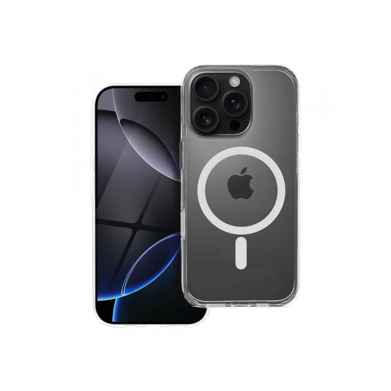 Nutitelefoni tagakaas Õun iPhone 16 Pro Clear Hybrid Premium Mag Läbipaistev