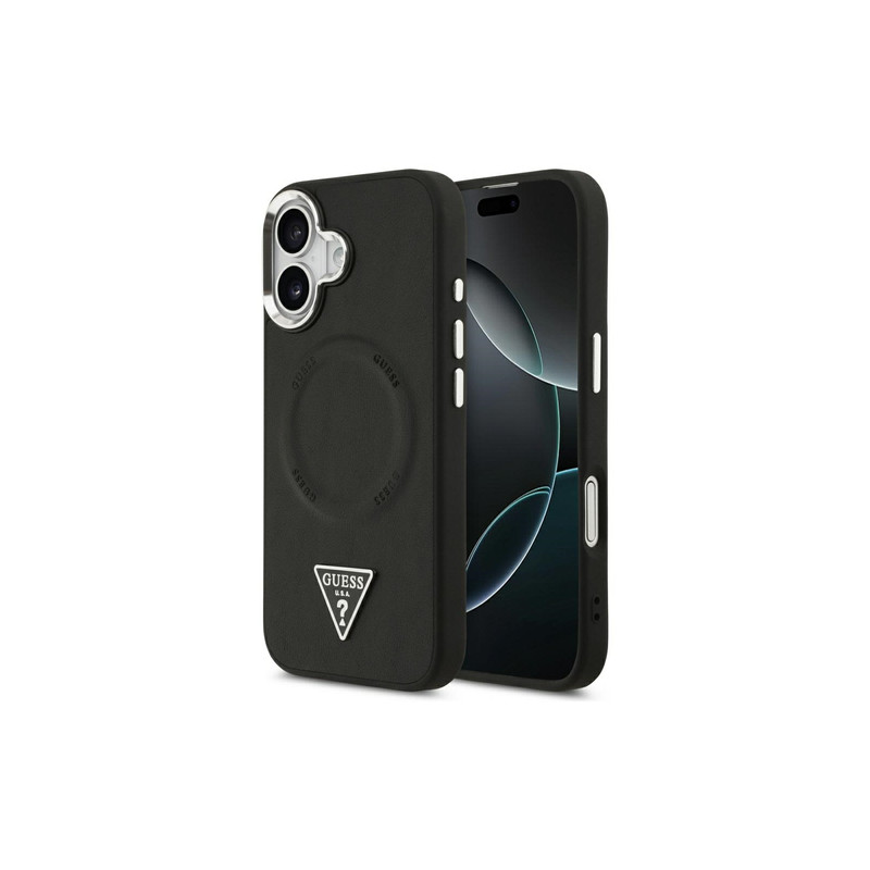 Nutitelefoni tagakaas Õun iPhone 17 Kolmnurga logoga ajakiri Must