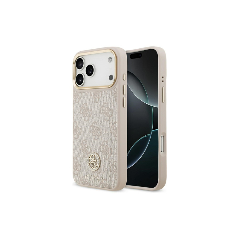 Viedtālruņa aizmugurējais vāciņš Apple iPhone 17 Pro Max Logo Strass 4G Rozā