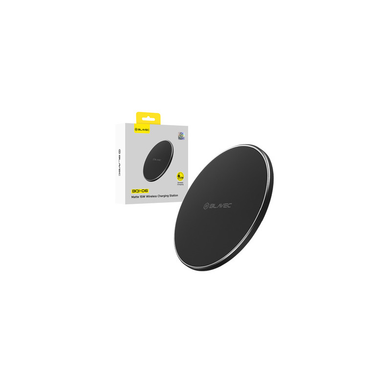 Bezvadu lādētājs Induction charger BQI-06 Qi 15W Melna