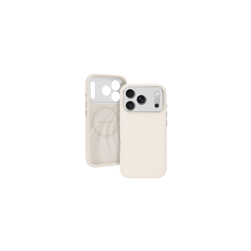 Viedtālruņa aizmugurējais vāciņš Apple iPhone 17 Pro Silk Shield Case Metal Frame Mag Bēša