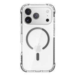 Viedtālruņa aizmugurējais vāciņš Apple iPhone 17 Pro Max Rock Crystal Clear Magnetic Melna, Caurspīdīga