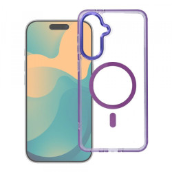 Nutitelefoni tagakaas Samsung Galaxy A57 Clear Hybrid Premium Mag Läbipaistev, Violetne