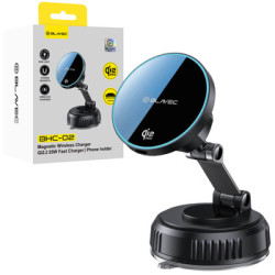 Nutitelefoni hoidik autole Car holder BHC-02 Qi2.2 25W vacum magnetic Must