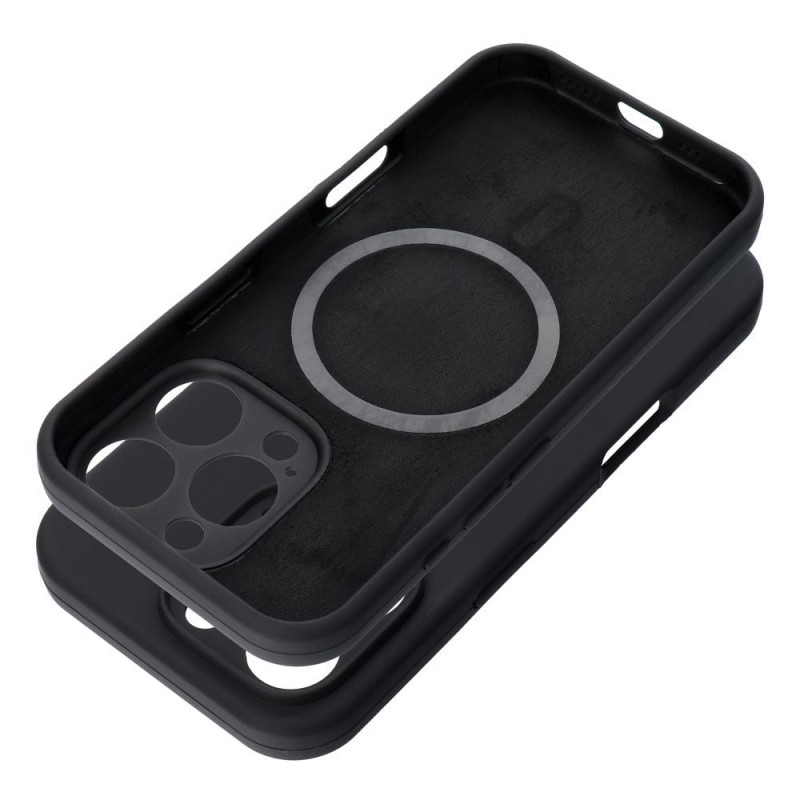 Nutitelefoni tagakaas Õun Iphone 15 Silicone Case 2mm Mag Must