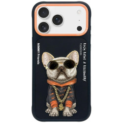 Viedtālruņa aizmugurējais vāciņš Apple iPhone 17 Pro Max Glasses Cool Dog Melna