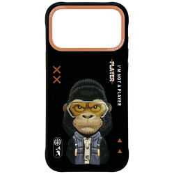 Nutitelefoni tagakaas Õun iPhone 17 Pro Max Cool&Cute 2.0 Gorilla Must