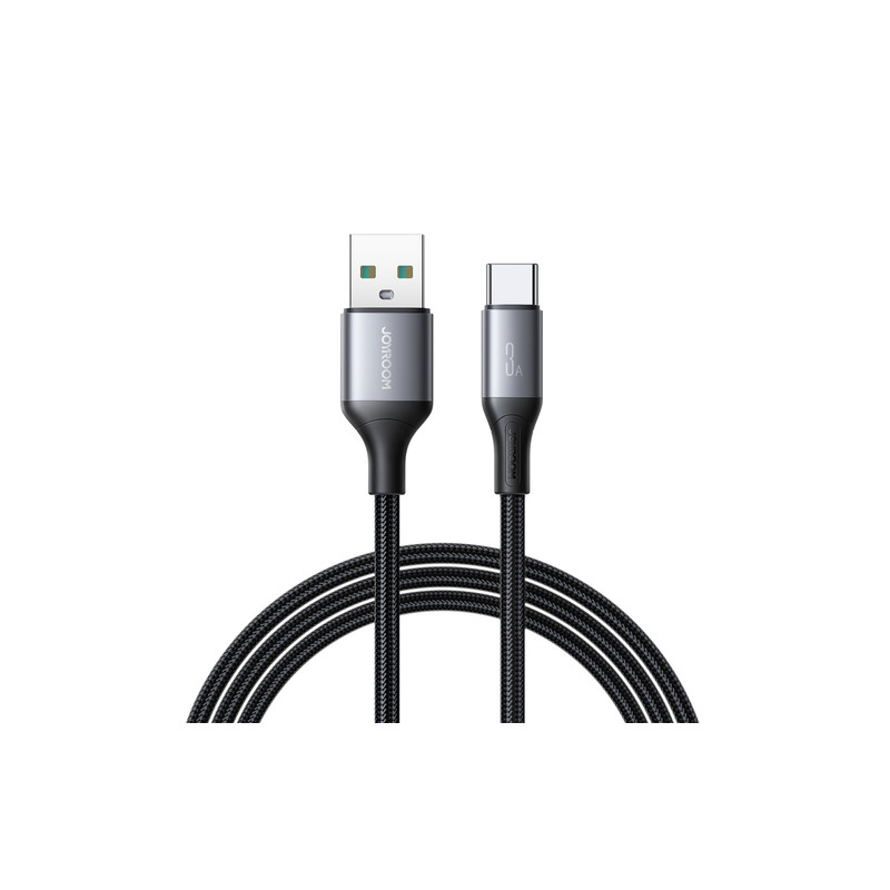 Kabelis S-A28 3A USB-A - USB-C cable 2m Melna
