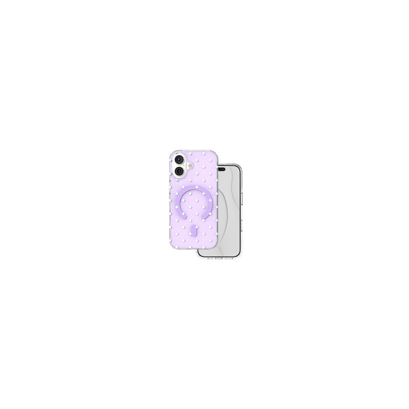 Nutitelefoni tagakaas Õun iPhone 17 Bubble Dots Mag Violetne