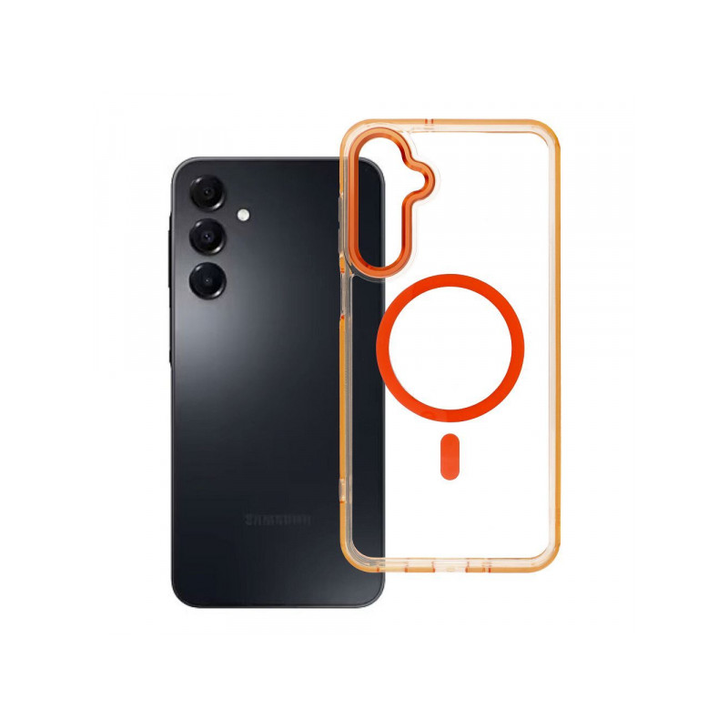 Nutitelefoni tagakaas Samsung Galaxy A16 Clear Hybrid Premium Mag Oranž