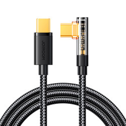 Kaabel Gaming Cable S-CC100A6 USB-C (angled) / USB-C (straight) 100W 1.2m Must