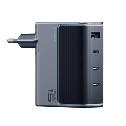 Toiteadapter 140W GaN 3x USB-C + USB-A Wall Charger AD1404UEU Hall
