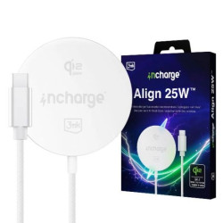 Bezvadu lādētājs Incharge Align Qi2 25W Balta