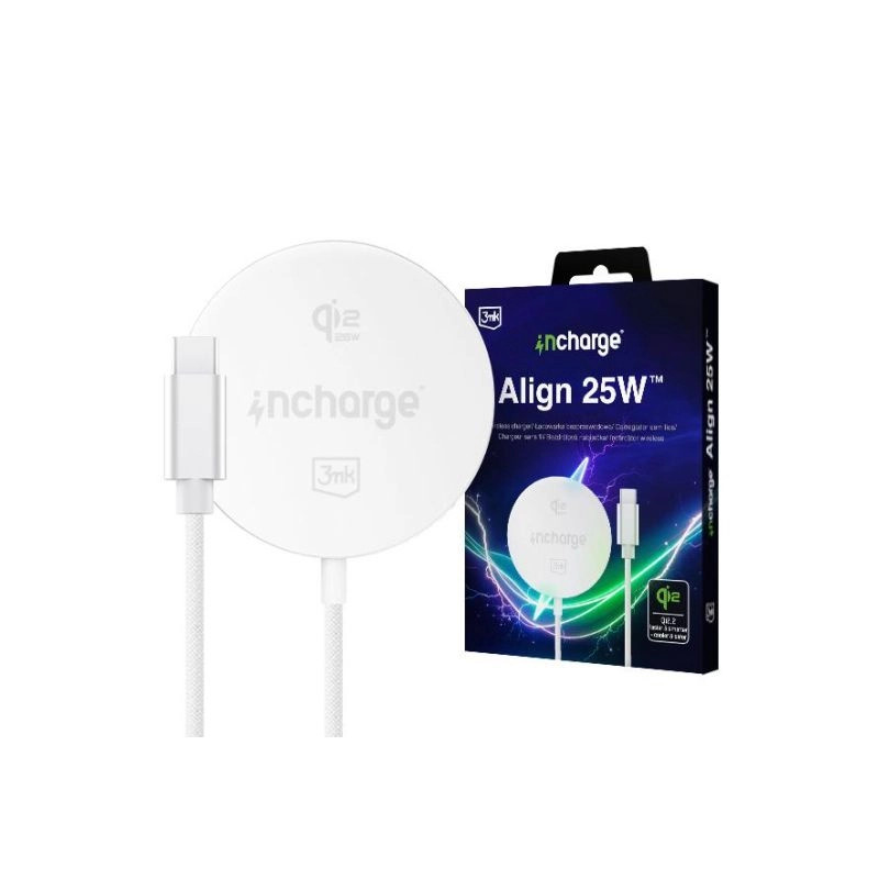 Juhtmevaba laadija Incharge Align Qi2 25W Valge