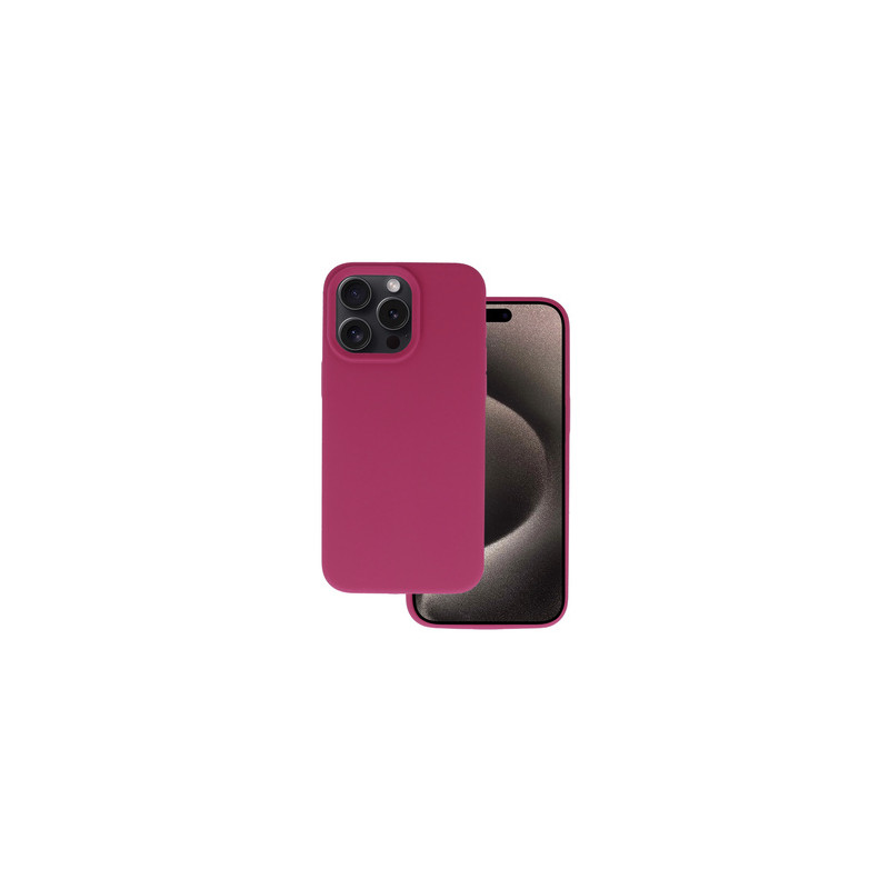 Nutitelefoni tagakaas Õun iPhone 15 Pro Silicone Lite Punakaspruun