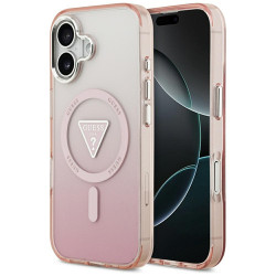 Nutitelefoni tagakaas Õun iPhone 17 Gradient Triangle MagSafe Roosa