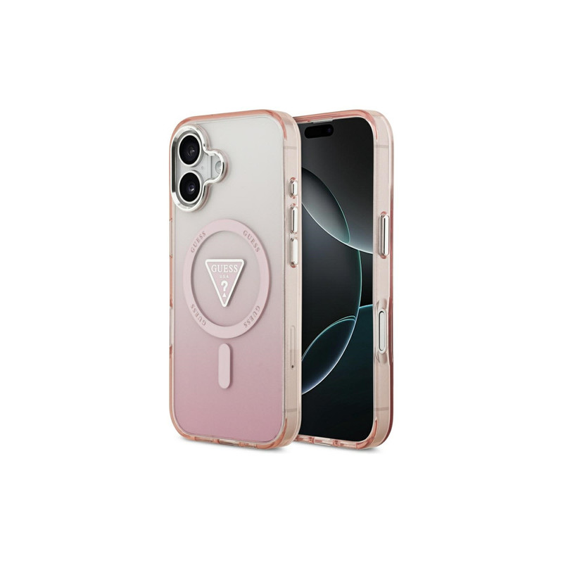 Nutitelefoni tagakaas Õun iPhone 17 Gradient Triangle MagSafe Roosa