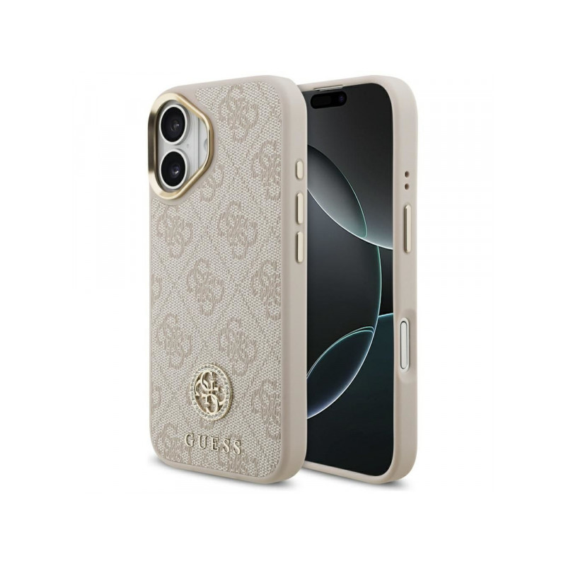 Viedtālruņa aizmugurējais vāciņš Apple iPhone 17 Logo Strass 4G Rozā