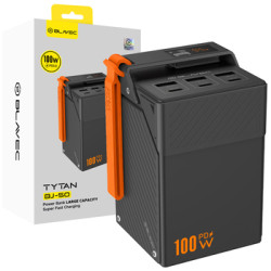Ārējā baterija 50000mAh BJ-50 Tytan 100W - 3x Type-C + 3x USB-A Melna
