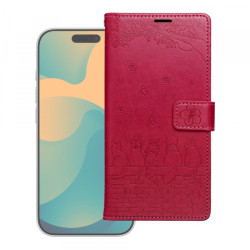 Nutitelefoni klapiümbris Xiaomi Redmi Note 15 4G Mezzo Book Cats Punane