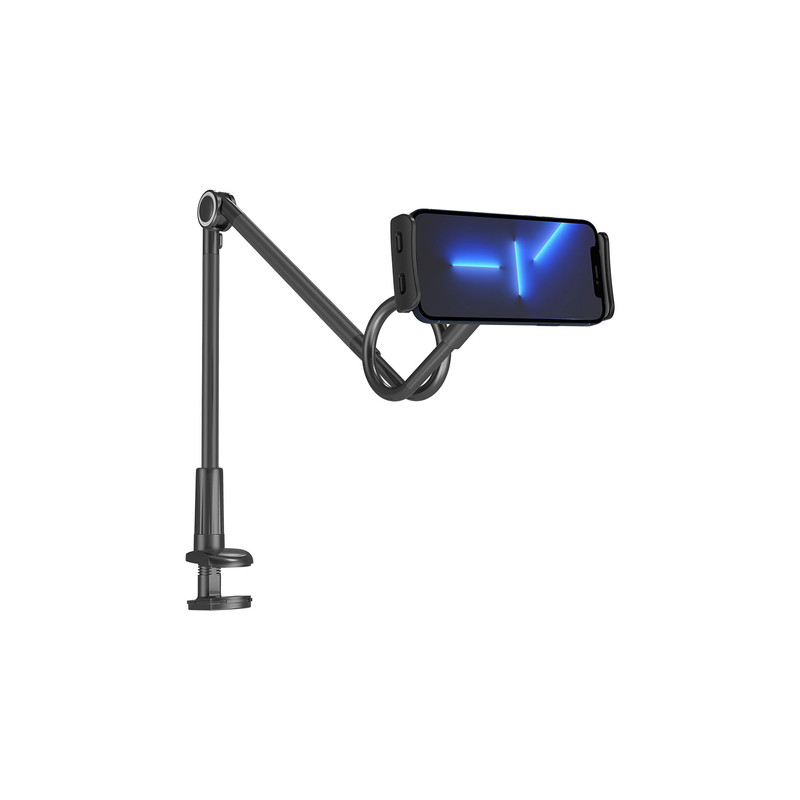 Viedierīces galda statīvs Long Flexible Phone and Tablet Holder Black (WTHBK5) Melna