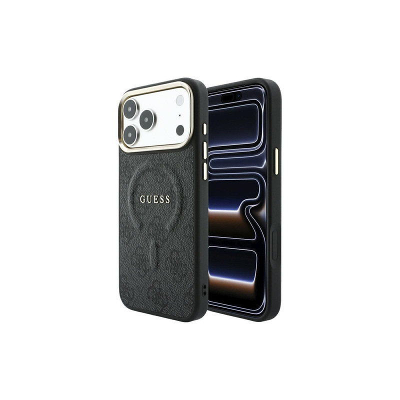 Nutitelefoni tagakaas Õun iPhone 18 Pro Max Embossed 4G Classic MagSafe Must