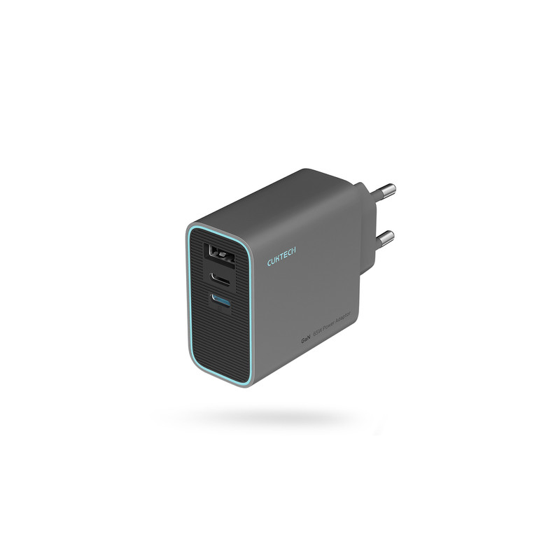 Strāvas adapteris 65W Charger 2C1A Pelēka