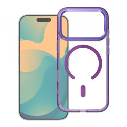 Nutitelefoni tagakaas Õun iPhone 18 Pro Clear Hybrid Premium Mag Must, Läbipaistev