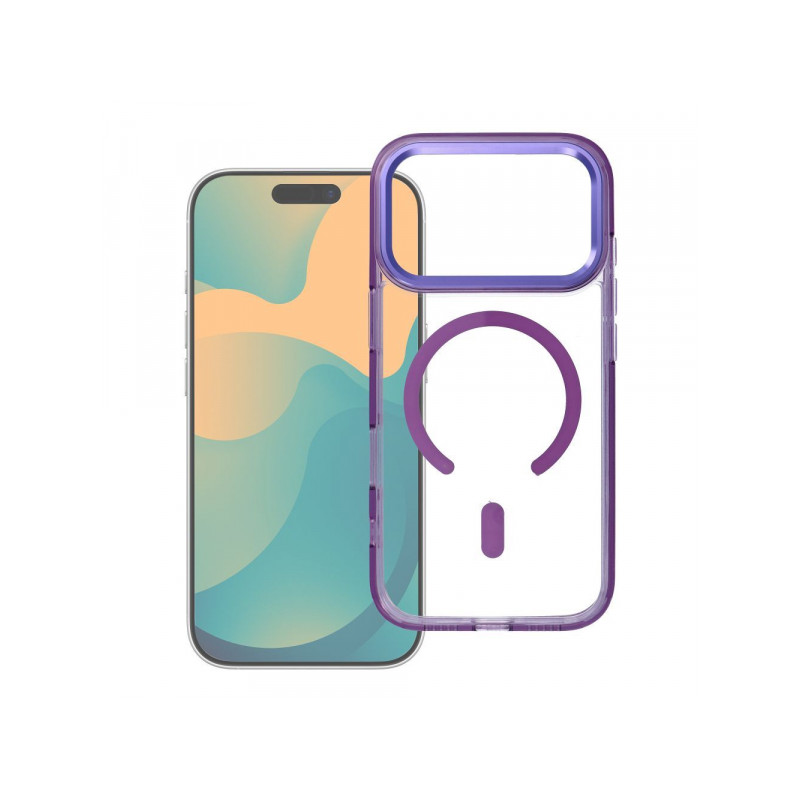 Viedtālruņa aizmugurējais vāciņš Apple iPhone 18 Pro Clear Hybrid Premium Mag Melna, Caurspīdīga