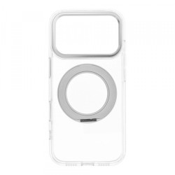 Nutitelefoni tagakaas Õun iPhone 18 Pro Max Frame Circle Stand Läbipaistev