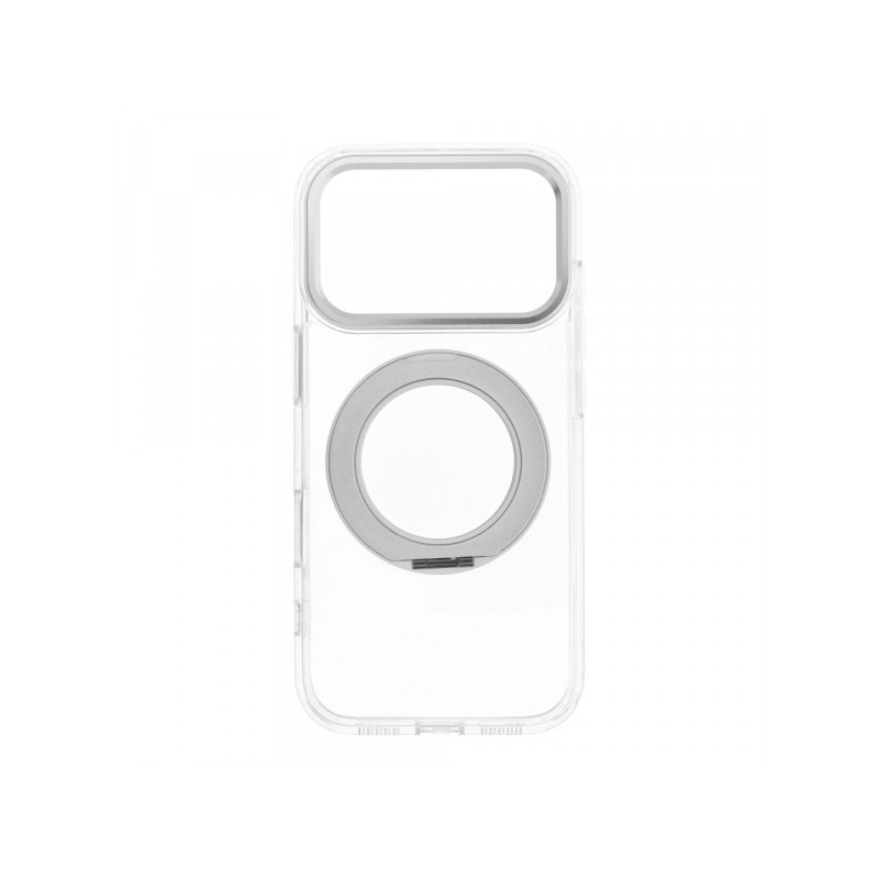 Nutitelefoni tagakaas Õun iPhone 18 Pro Max Frame Circle Stand Kirss, Läbipaistev