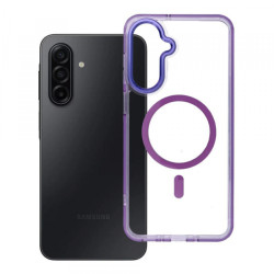Nutitelefoni tagakaas Samsung Galaxy A18 Clear Hybrid Premium Mag Läbipaistev, Violetne