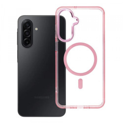 Nutitelefoni tagakaas Samsung Galaxy A18 Clear Hybrid Premium Mag Roosa, Läbipaistev