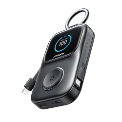 Väline aku JRW19 5000mAh Powerbank with 5W Wireless Watch Must