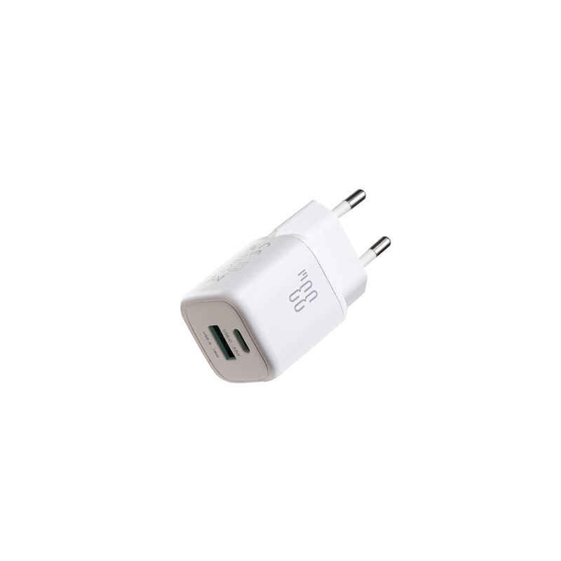 Toiteadapter JR-TG7 33W USB-A + USB-C Wall Charger Valge