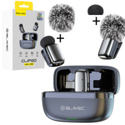 Juhtmevabad mikrofonid Lavalier Microphones x 2 MK-03 ClipGo Type C (LMMK03-S) Must