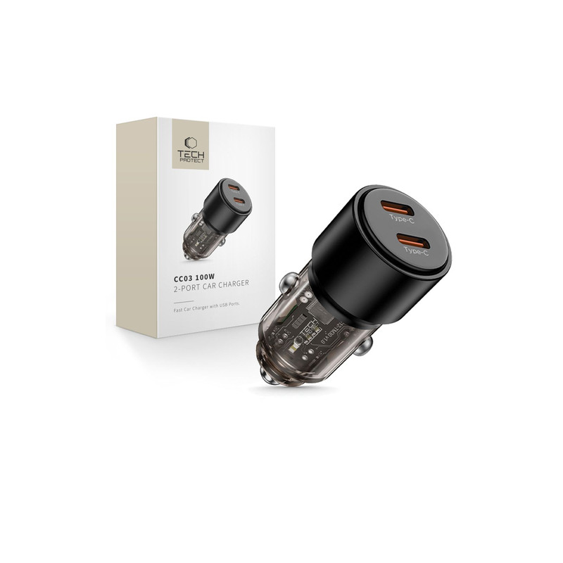 Autolaadija CC03 2-port PD100W car charger Must