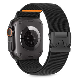 Nutikella rihm Õun Nylon Clasp for Apple Watch Must