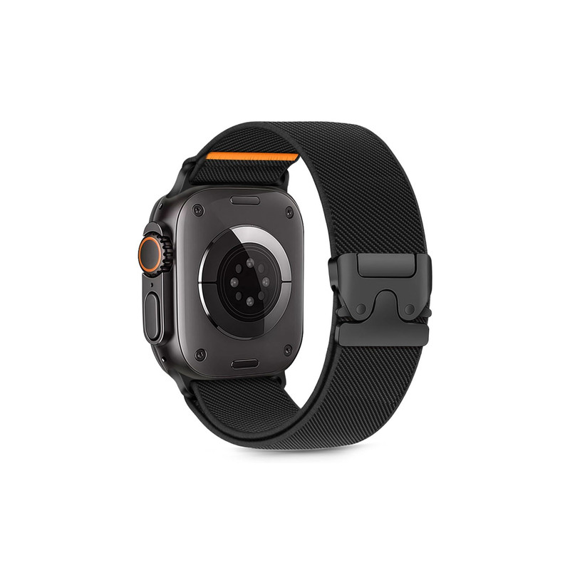 Viedpulksteņa siksniņa Apple Nylon Clasp for Apple Watch Melna