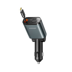 Autolaadija JR-CCL07 3-in-1 Car Charger with Built-in Retractable Cable Tumehall