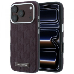 Viedtālruņa aizmugurējais vāciņš Apple iPhone 18 Pro Max Monogram Tumši sarkana